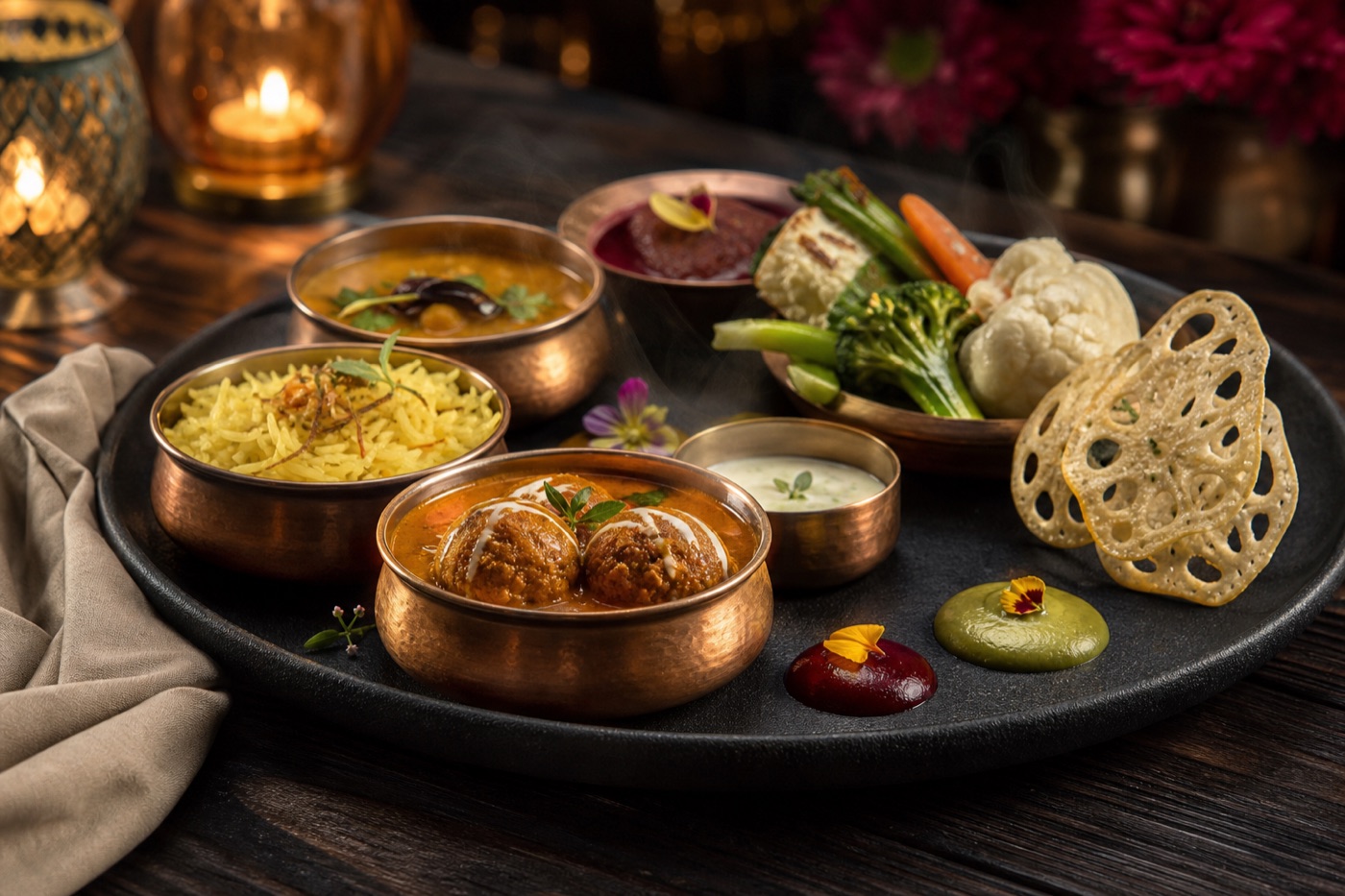 Chef special vegetarian tasting plate